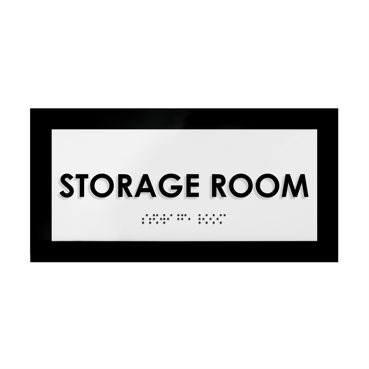 Door Signs Storage Room Sign - Acrylic Door Plate - "Simple" Design
