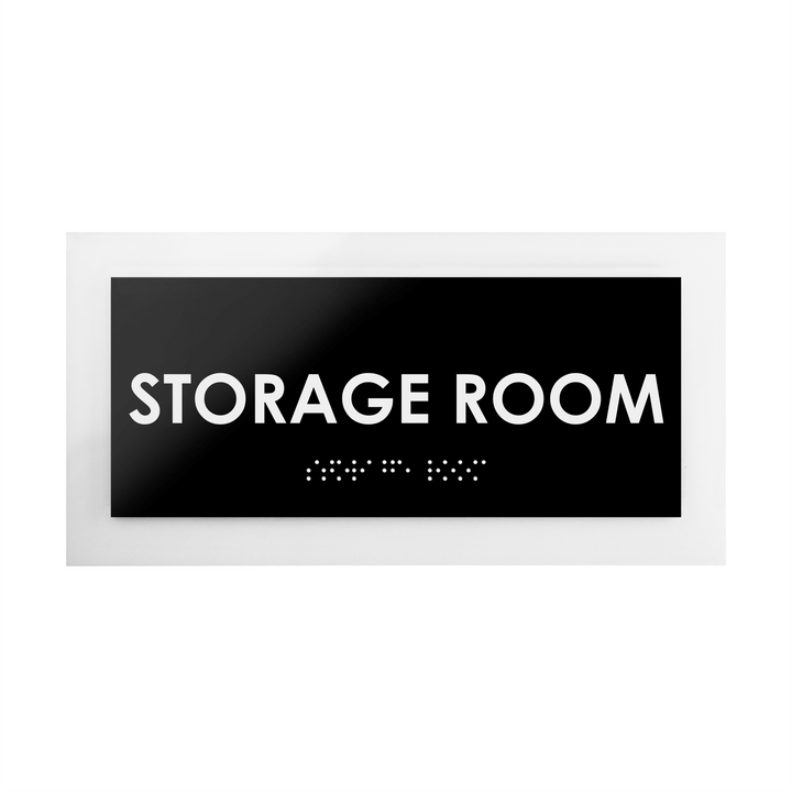 Door Signs Storage Room Sign - Acrylic Door Plate - "Simple" Design