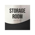 Storage Room Door Sign - Stainless Steel & Wood Door Plate - "Jure" Design - Photo #2