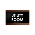 Door Signs Utility Room Sign - Wood Door Plate - "Buro" Design - Photo #2