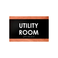 Door Signs Utility Room Sign - Wood Door Plate - "Buro" Design - Photo #1
