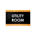 Door Signs Utility Room Sign - Wood Door Plate - "Buro" Design - Photo #3