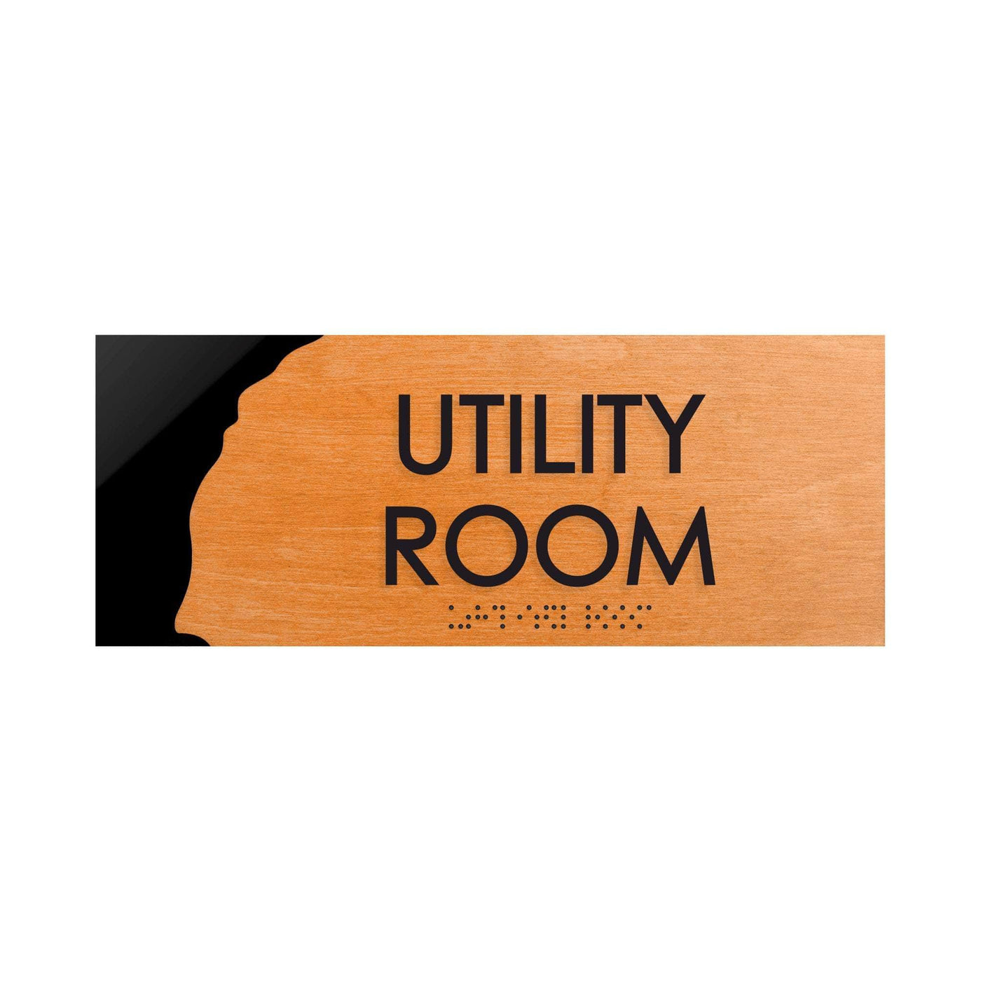 Utility Room Sign — Wood Door Plate —