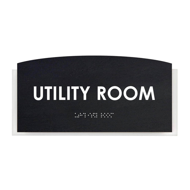 Wood Utility Room Door Sign "Scandza" Design