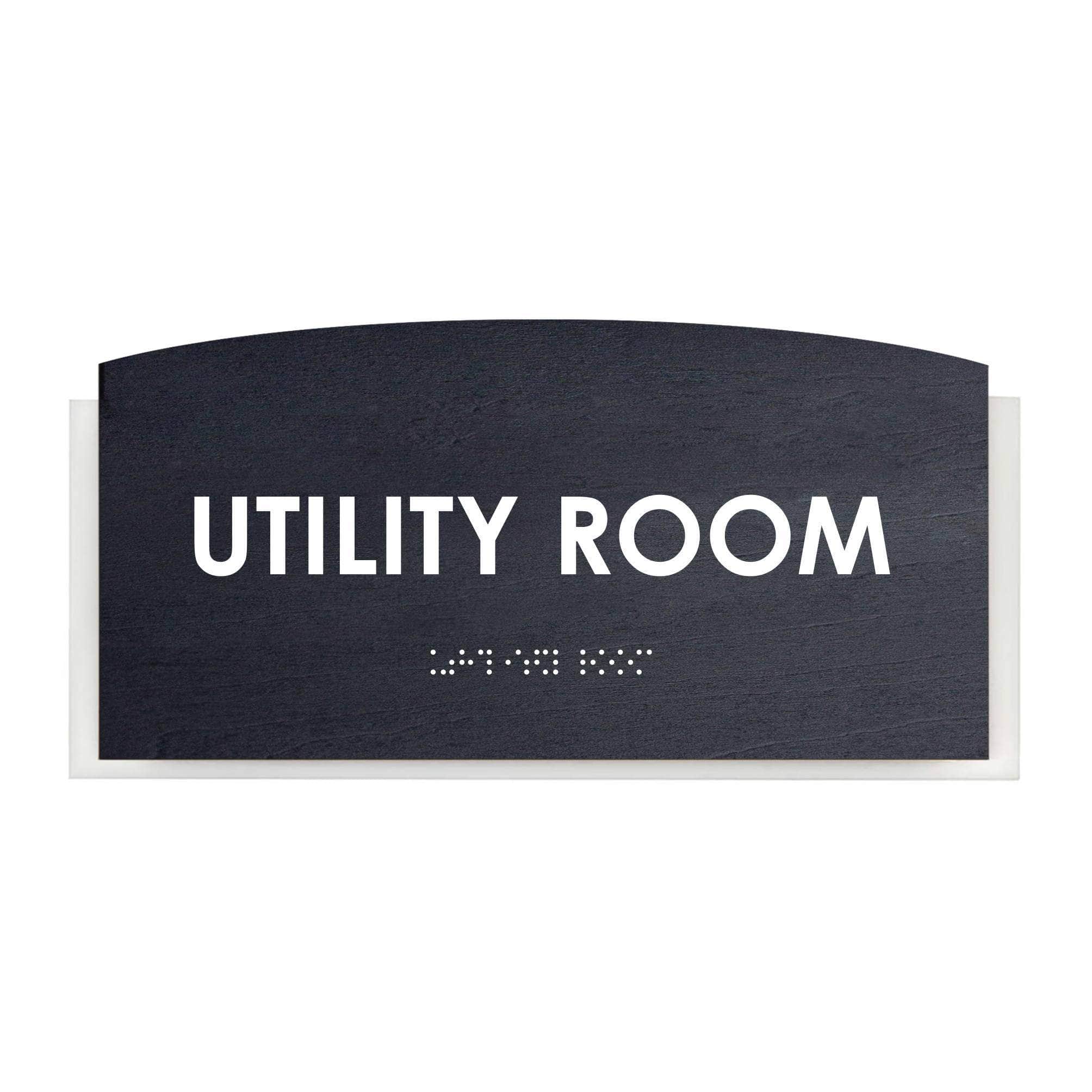 Utility Store Sign Utility Room Door Sign: Wood & Acrylic Plate —