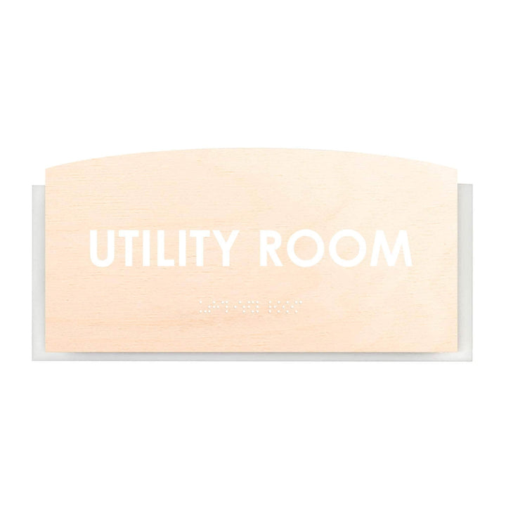 Wood Utility Room Door Sign "Scandza" Design