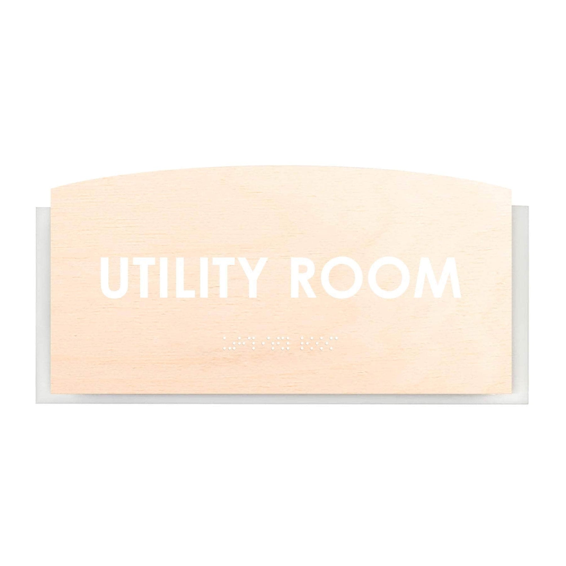 Wood Utility Room Door Sign
