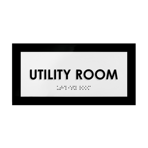 Door Signs Utility Room Sign - Acrylic Door Plate - "Simple" Design