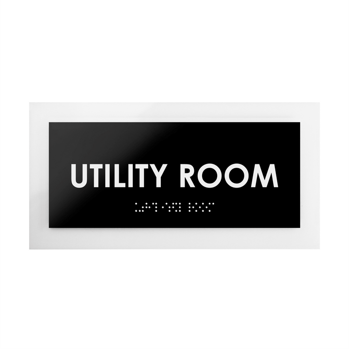 Door Signs Utility Room Sign - Acrylic Door Plate - "Simple" Design