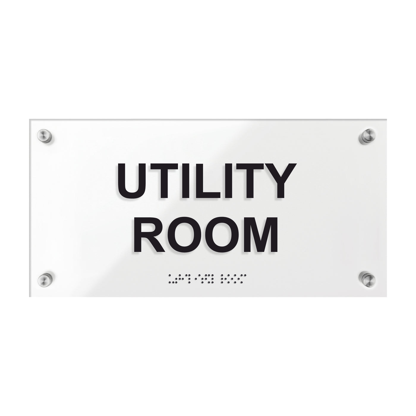 Utility Room Signs - Acrylic Door Plate "Classic" Design