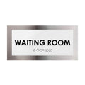 Door Signs Waiting Room Door Sign - Stainless Steel Plate - "Modern" Design - Photo #2