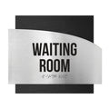 Door Signs Waiting Room Signs - Stainless steel & Wood Plate - "Wave" Design - Photo #4