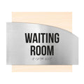 Door Signs Waiting Room Signs - Stainless steel & Wood Plate - "Wave" Design - Photo #6
