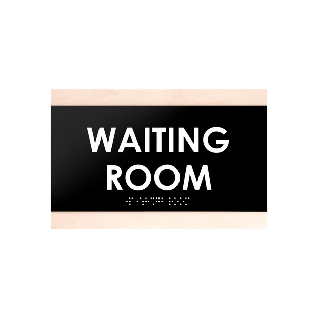 Door Signs Waiting Room Sign - Wood Door Plate - "Buro" Design