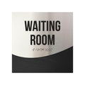Waiting Room Door Sign: Stainless steel & Wood Plate — "Jure" Design - Photo #4
