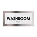 Door Signs Washroom Door Sign - Stainless Steel Plate - "Modern" Design - Photo #2