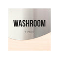 Washroom Door Sign - Stainless steel & Wood Door Plate "Jure" Design - Photo #1