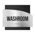 Door Signs Washroom Signs - Stainless steel & Wood Plate - "Wave" Design - Photo #4