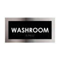 Door Signs Washroom Door Sign - Stainless Steel Plate - "Modern" Design - Photo #1