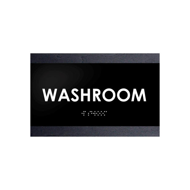 Door Signs Washroom Sign - Wood Door Plate "Buro" Design