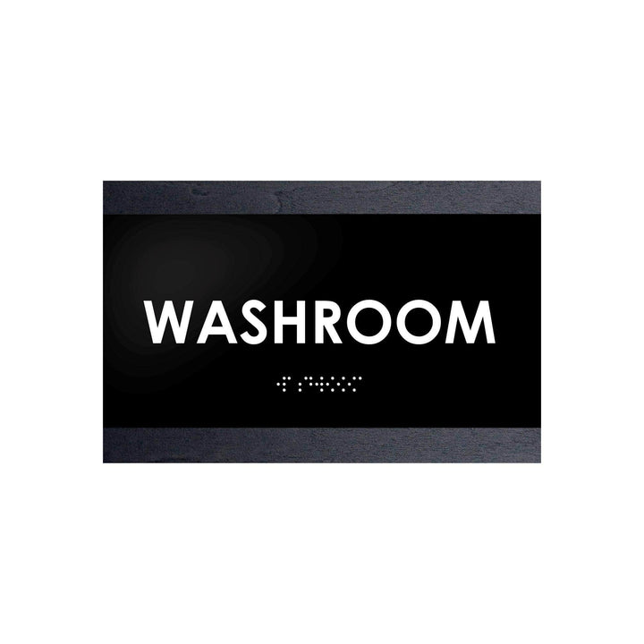 Door Signs Washroom Sign - Wood Door Plate "Buro" Design