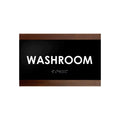 Door Signs Washroom Sign - Wood Door Plate "Buro" Design - Photo #3