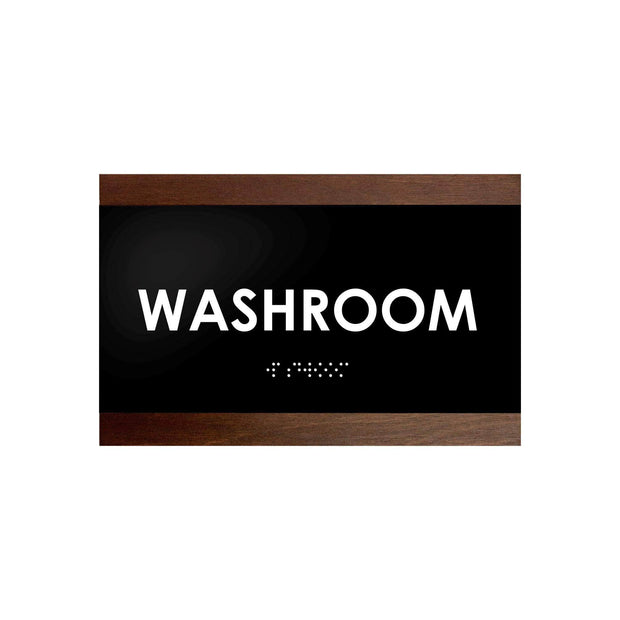 Door Signs Washroom Sign - Wood Door Plate "Buro" Design