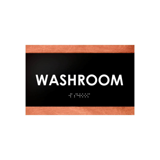 Door Signs Washroom Sign - Wood Door Plate "Buro" Design