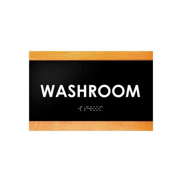 Door Signs Washroom Sign - Wood Door Plate "Buro" Design