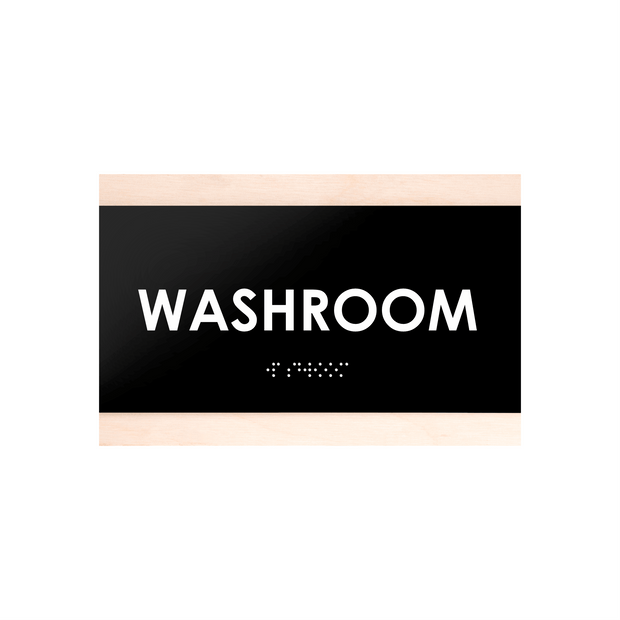 Door Signs Washroom Sign - Wood Door Plate "Buro" Design