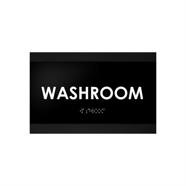 Door Signs Washroom Sign - Wood Door Plate "Buro" Design