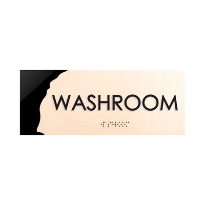 Door Signs - Washroom Sign - Wood Door Plate "Sherwood" Design