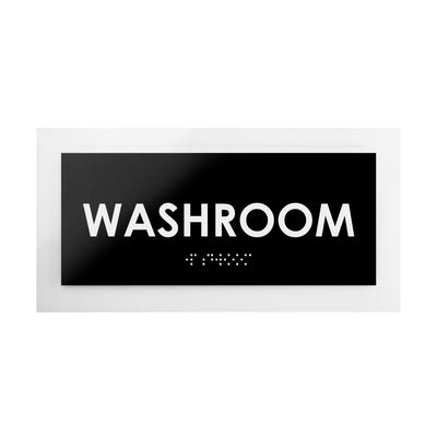 Door Signs - Washroom Door Sign - Acrylic Door Plate "Simple" Design