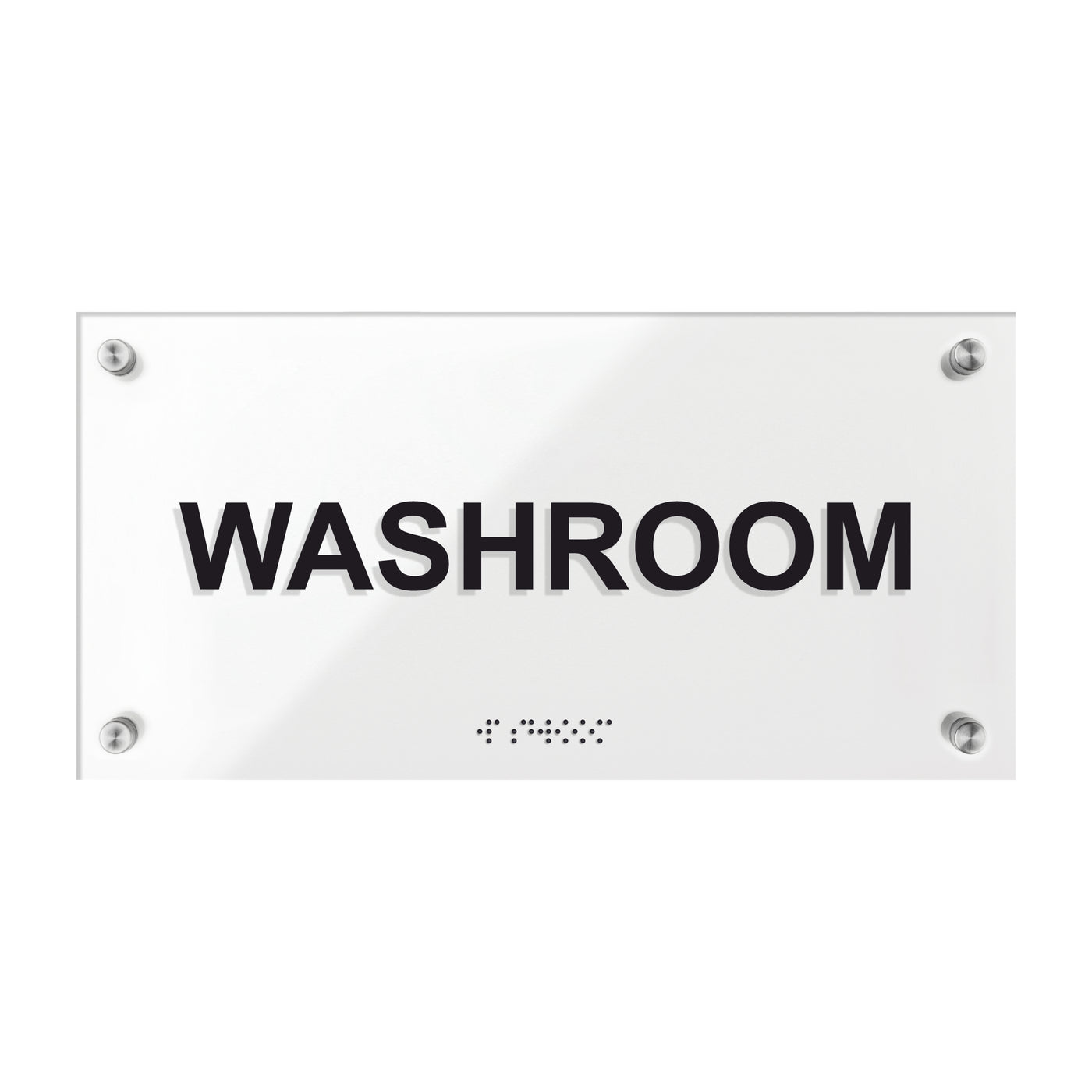 Washroom Signs - Acrylic Door Plate "Classic" Design