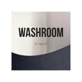 Washroom Door Sign - Stainless steel & Wood Door Plate "Jure" Design - Photo #4