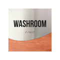 Washroom Door Sign - Stainless steel & Wood Door Plate "Jure" Design - Photo #6