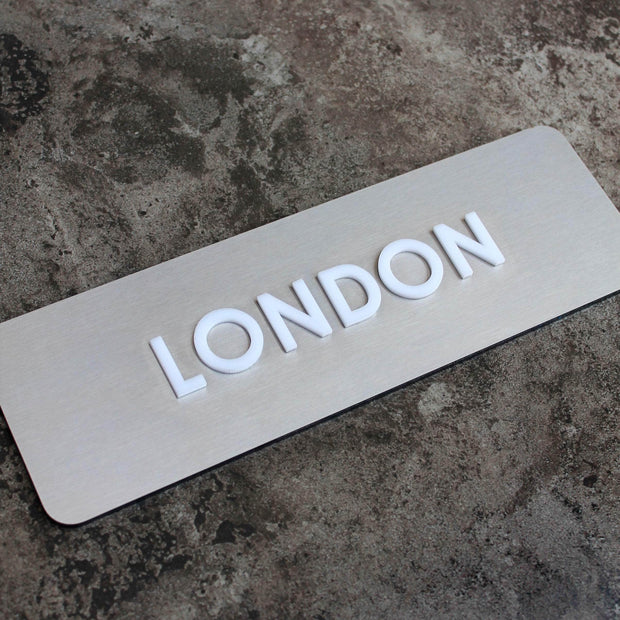 World Clock Signs Custom Metal Sign for Clock