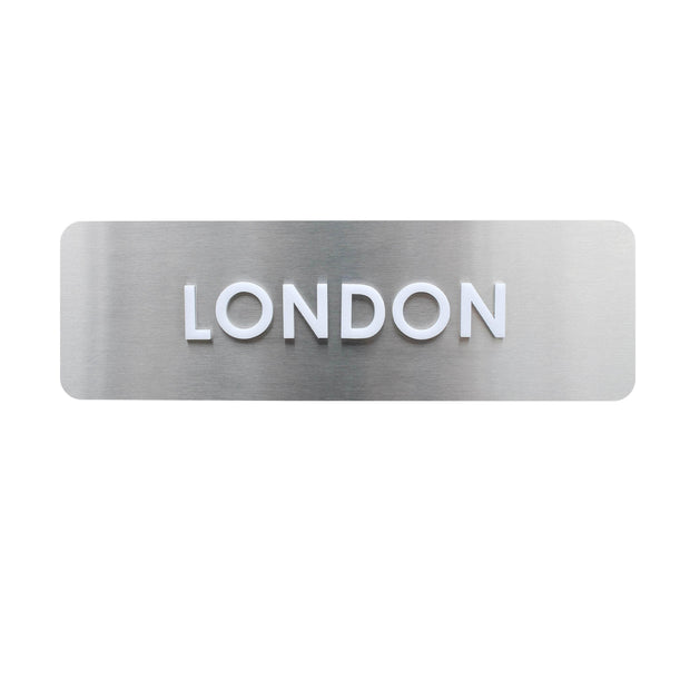 World Clock Signs Custom Metal Sign for Clock