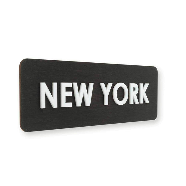 World Clock Signs Custom City Name & Time Zone Sign: Wooden Sign