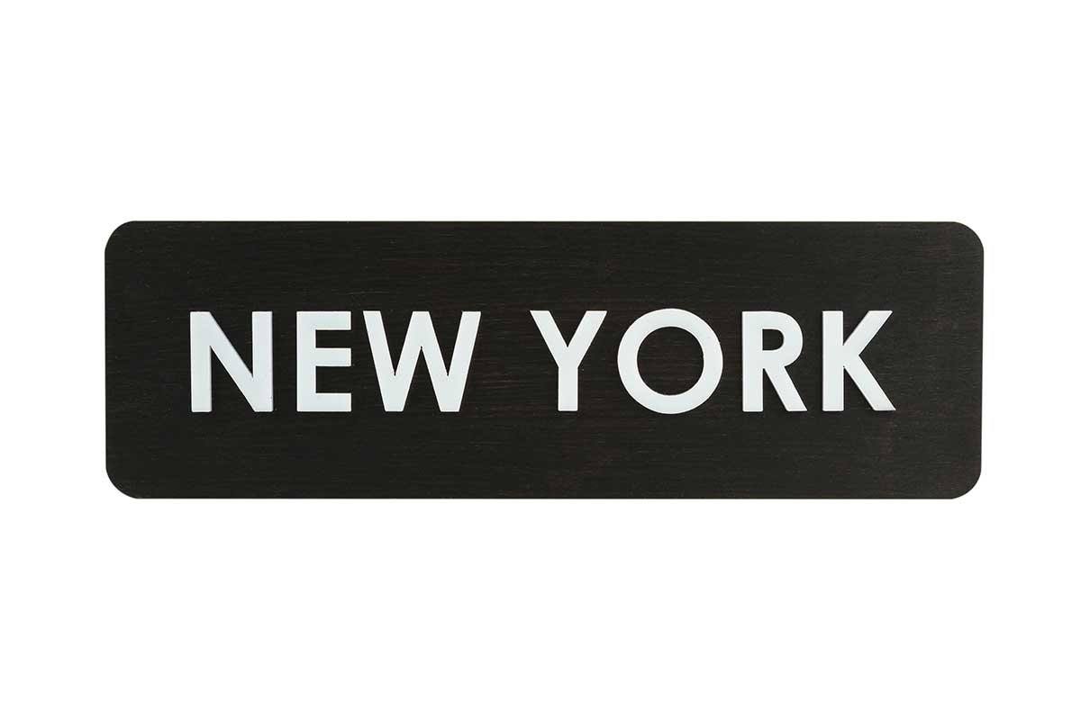 Custom City Name Signs for Time Zone Clocks World Clock Signs Dark Wenge Bsign