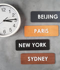 World Clock Signs Wooden World Clock Sign - Photo #1